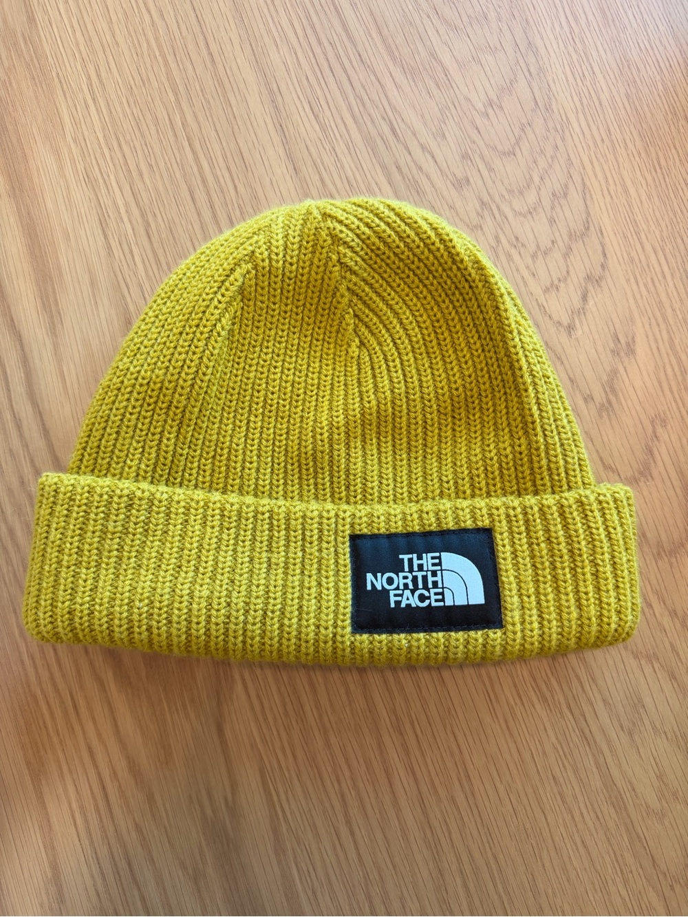 The North Face Yellow Knit Cuffed Beanie